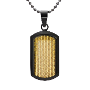 Men's Gold Carbon Fibre Pendant