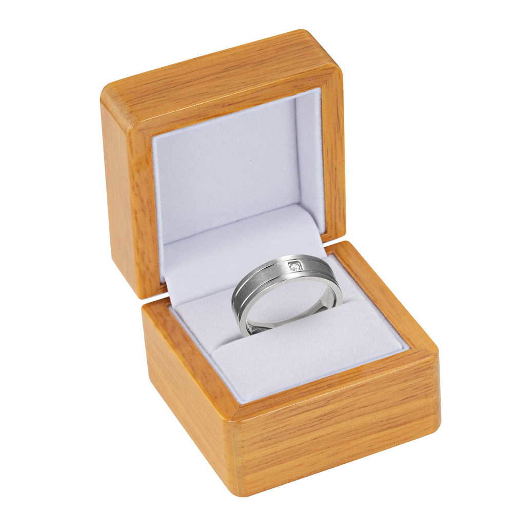 Mens Forever Together  Ring Titanium  7mm