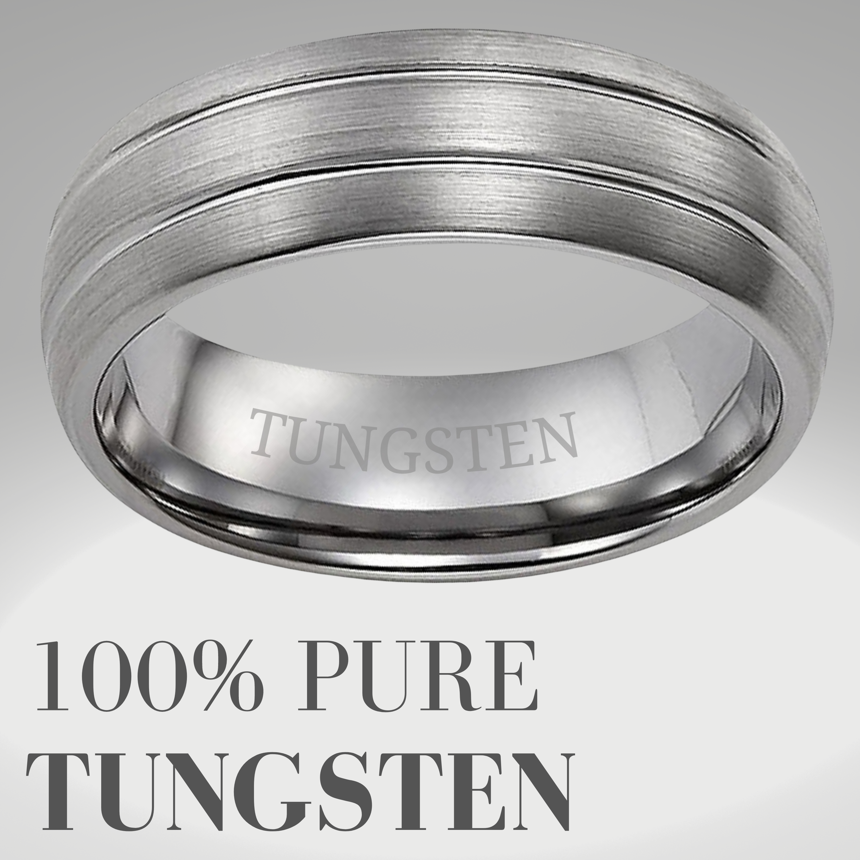 Mens 7mm Tungsten Band Ring