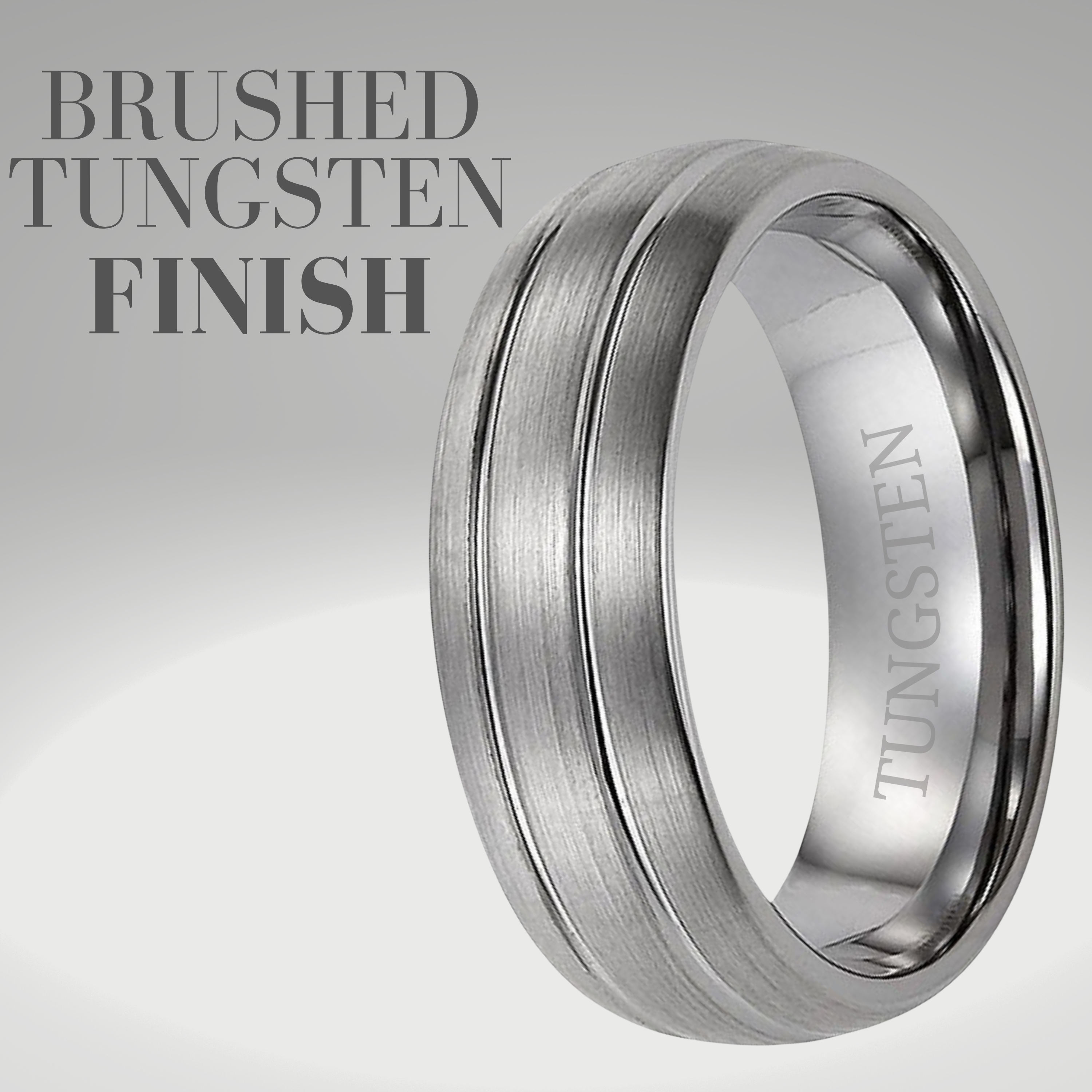 Mens 7mm Tungsten Band Ring