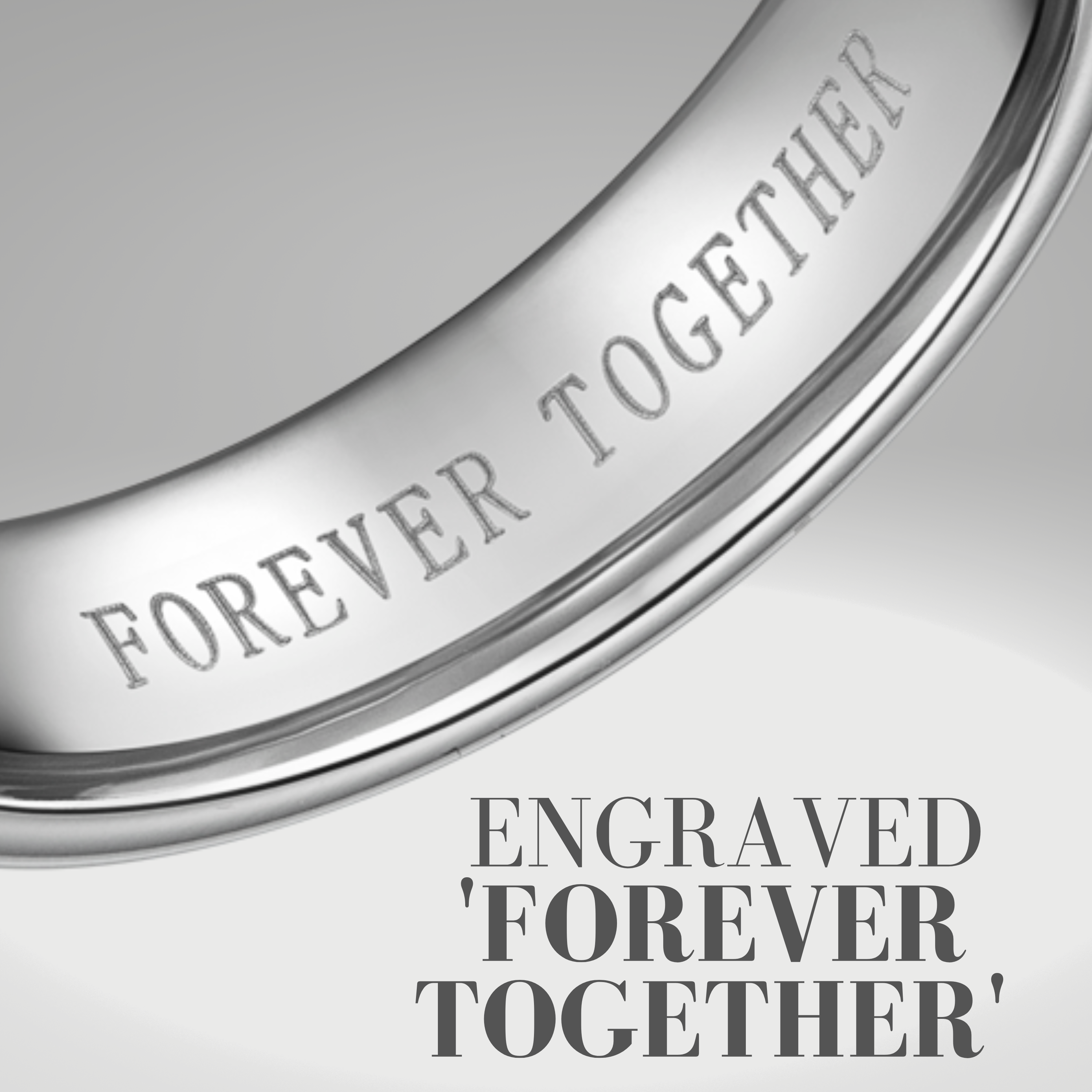 Forever Together Mens Titanium Ring