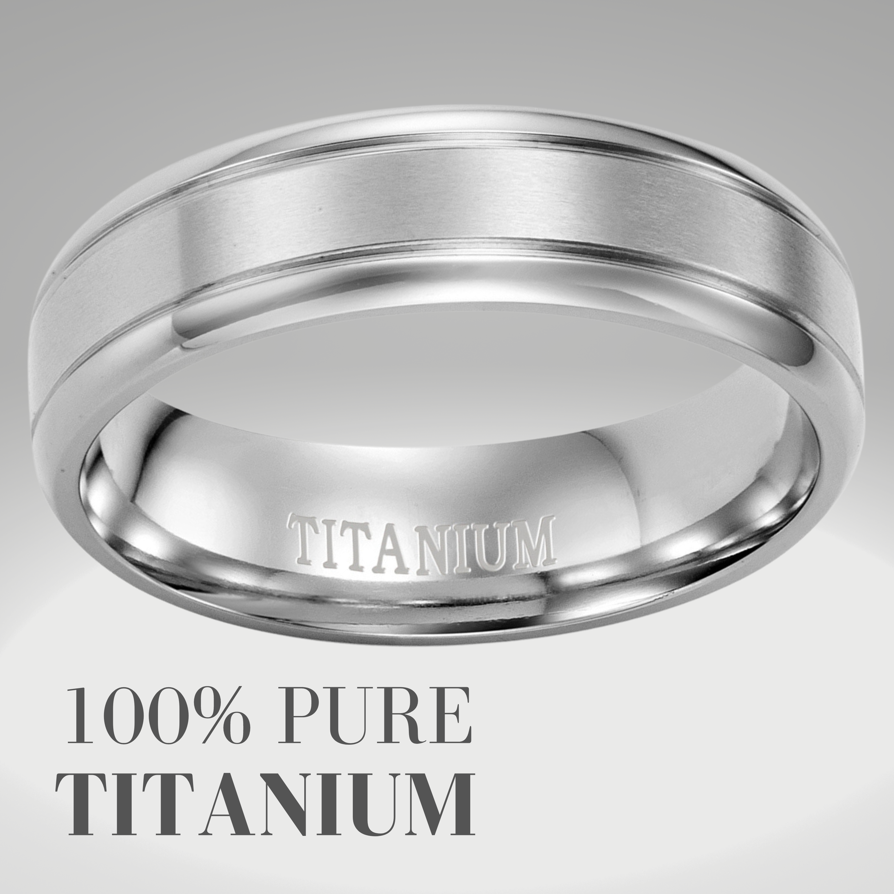 Forever Together Mens Titanium Ring