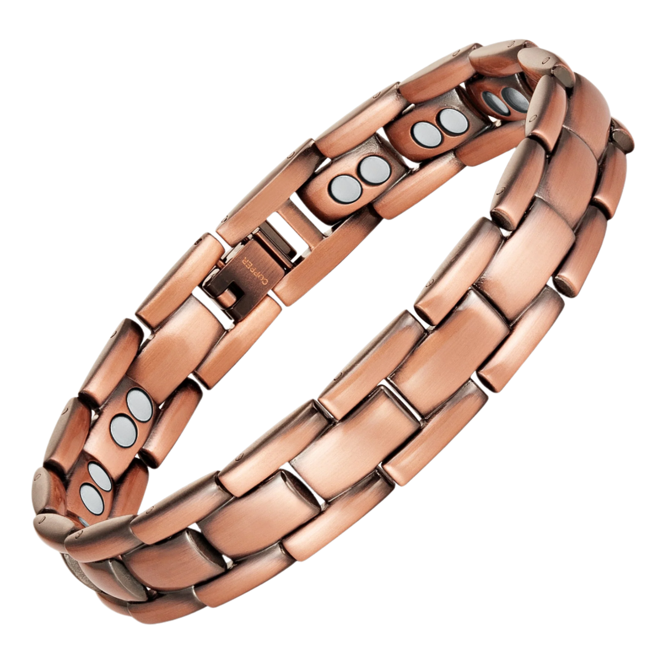 Mens Double Row Magnetic Copper Bracelet Size Adjustable By Willis Judd