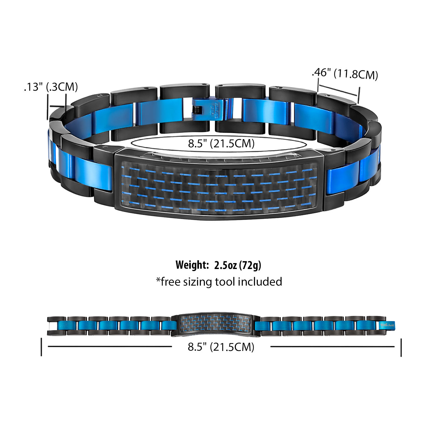 Carbon Fiber Bracelet Engraved I Love You